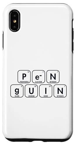 Hülle für iPhone XS Max Penguin Periodic Table Of Elements Seevogel Pinguin von Süße Pinguin Plüsch Kuscheltier Deko Geschenke