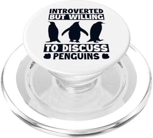 Introverted But Willing To Discuss Penguins Seevogel Pinguin PopSockets PopGrip für MagSafe von Süße Pinguin Plüsch Kuscheltier Deko Geschenke