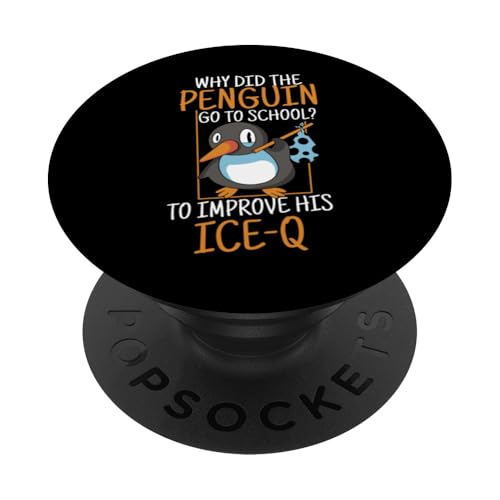 Why Did Penguin Go To School Ice-Q Kaiserpinguin Pinguin PopSockets Klebender PopGrip von Süße Pinguin Plüsch Kuscheltier Deko Geschenke