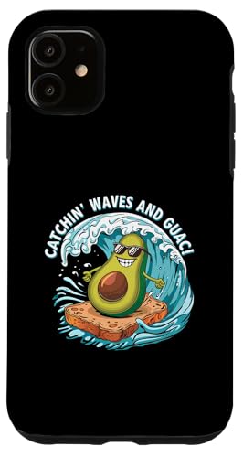 Hülle für iPhone 11 Catchin' Waves And Guac! Avocado von Süße lustige Avocado Frucht Guacamole Essen Design