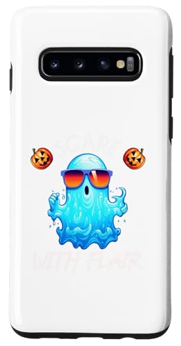 Hülle für Galaxy S10 Lustiges Scare With Flair Halloween Geist Cooles Monster von Süßes oder Saures Grusel Kreatur mit Sonnenbrille