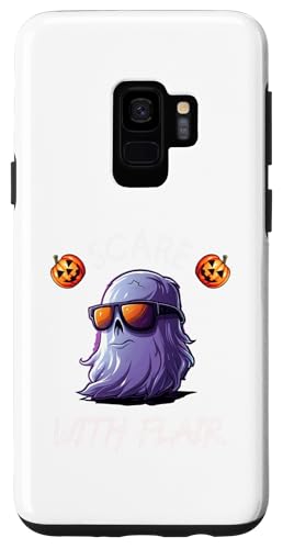 Hülle für Galaxy S9 Lustiges Scare With Flair Halloween Geist Cooles Monster von Süßes oder Saures Grusel Kreatur mit Sonnenbrille