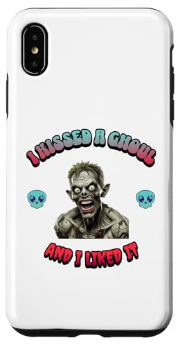 Hülle für iPhone XS Max Lustiges I Kissed A Ghoul Halloween Monster Zombie Kuss von Süßes oder Saures Grusel Untoter Kreatur Spuk