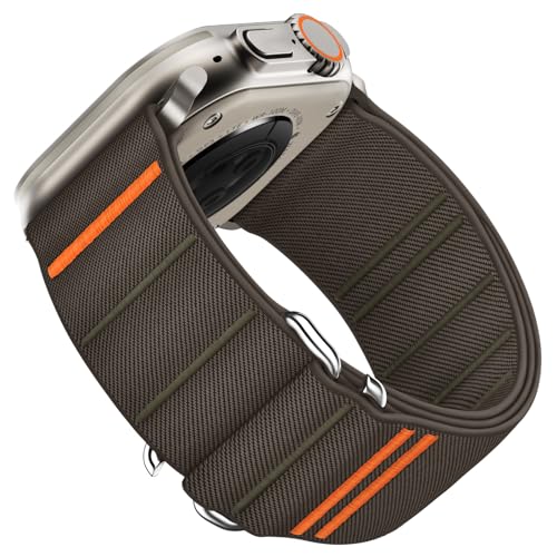 Suitisbest Armband Kompatibel mit Apple Watch Ultra Armband 49mm 46mm 45mm 44mm 42mm, Nylon Sport Band mit S-Haken für Apple Watch Ultra 2 / Ultra SE Serie 10 9 8 7 6 5 4 3 2 1 von Suitisbest