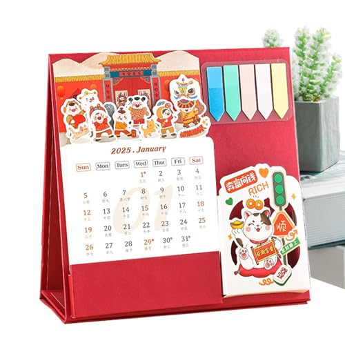 Desk Calendar 2025, Modern Desktop Calendar, Weekly Monthly Planner, Stand Up Calendar 2025, Desktop Calendar 2025, With Sticky Notes Comprehensive 2025 Planner for Home School Work Place von Sulxyi