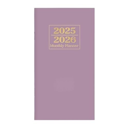 Monatsplaner 2025-2026, Wochen- und Monats-Journal, Zielsetzungsplaner, 16,5 x 8,9 cm, umfassende 24-monatige Abdeckung für Studenten, Lehrer und Profis Monatsplaner 2025-2026, Wochen- und Monats-Journal, Zielsetzungsplaner, 16,5 x 8,9 cm, umfassende 24-monatige Abdeckung für Studenten, Lehrer und Profis von Sulxyi