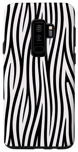 Hülle für Galaxy S9+ Afrikanisches Zebramuster in Schwarz und Weiß für Zebra-Liebhaber von Summer-Life-Cases