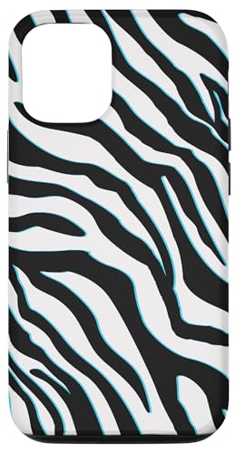 Hülle für iPhone 13 Pro Afrikanisches Zebramuster in Weiß, Blau, Schwarz für Zebra-Liebhaber von Summer-Life-Cases