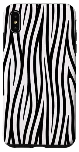 Hülle für iPhone XS Max Afrikanisches Zebramuster in Schwarz und Weiß für Zebra-Liebhaber von Summer-Life-Cases