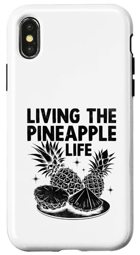 Living The Pineapple Life Obst Sommer Tropische Ananas Hülle für iPhone X/XS Living The Pineapple Life Obst Sommer Tropische Ananas Hülle für iPhone X/XS von Summer Tropical Fruit Lover Gifts and Sayings