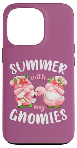 Hülle für iPhone 13 Pro Rosa Sommer Wichtel mit Flamingo Schwimmring von Summer by Content Design Studio