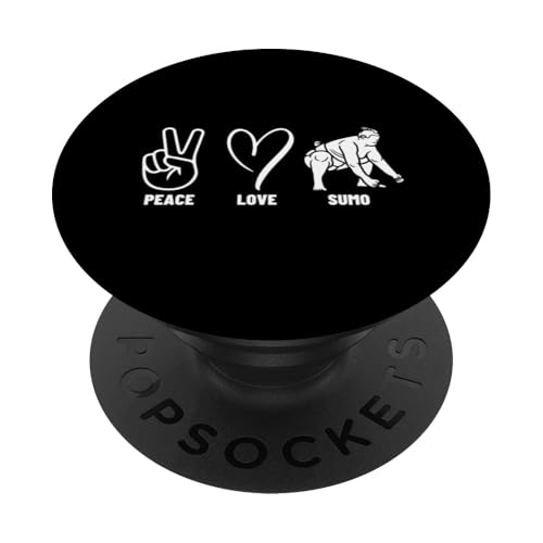 Sumo-Trainer Peace Love Sumo PopSockets mit austauschbarem PopGrip von Sumo Wrestler Appreciation Enthusiast Martial Arts