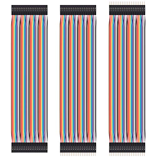Sun3drucker Jumper Wire Kabel,Female-Female, Male-Female, Male-Male Kabel,40STK x 20cm 28AWG Drahtbrücken für Arduino und Raspberry Pi Breadboard von Sun3drucker