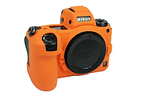 Silikon Gel Kameratasche Kompatibel mit Nikon Z7ii Schutzhülle aus Gummi Weiche Kameratasche Orange von SundayZaZa