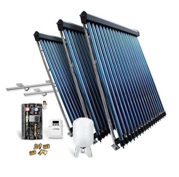 Solar-Paket Röhrenkollektor HP30 14,67 m² für Schrägdach von Sunex