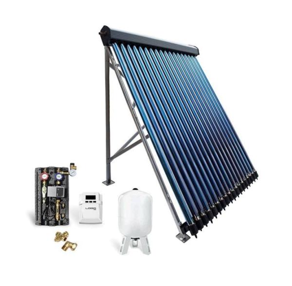 Solar-Paket Röhrenkollektor HP30 4,89 m² für Flachdach von Sunex