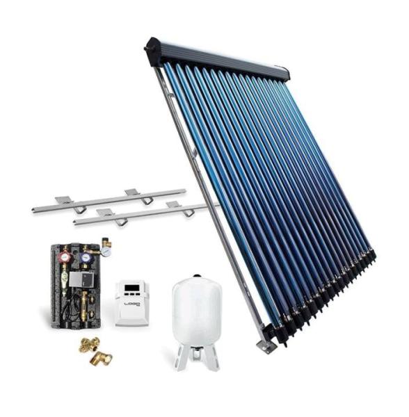 Solar-Paket Röhrenkollektor HP30 4,89 m² für Schrägdach von Sunex