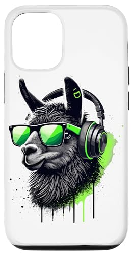 Hülle für iPhone 13 Pro Lama Sonnenbrille Kopfhörer Alpaka Lamas von Sunglasses Headphones Llama Lover Gifts