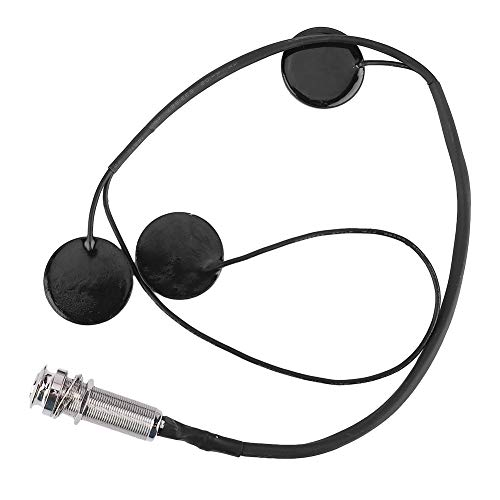 Sunicon Piezo Tonabnehmer, Kontakt Mikrofon Wandler, Piezo-Wandler mit 3 Sensoren, 6,35 mm Musikinstrumenten-Zubehör, Tonabnehmer Akustikgitarre, für Ukulele, Violine, Gitarre von Sunicon