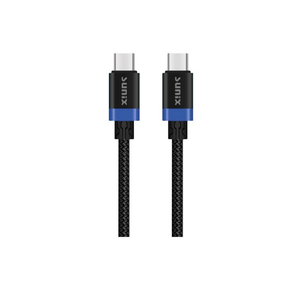 Sunix 20W USB Typ-C zu USB Typ-C Schnellladekabel Datenkabel Schwarz Smartphone-Kabel von Sunix
