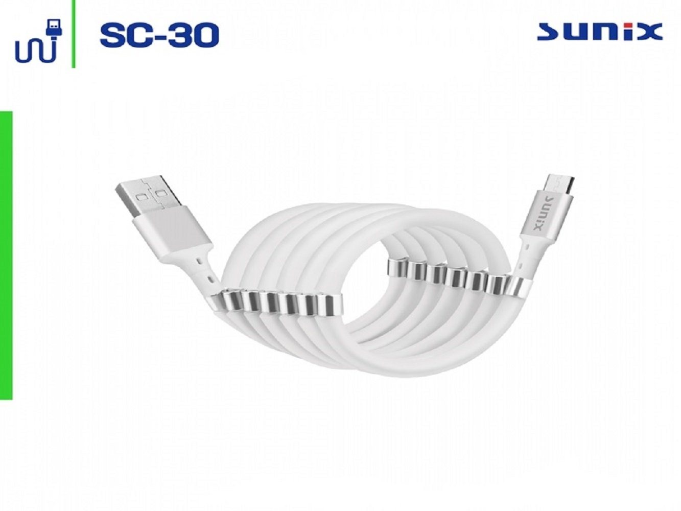 Sunix Selbstorganisierende magnetischer Micro-USB Kabel 1m Fast Charging USB-Kabel, Micro-USB von Sunix