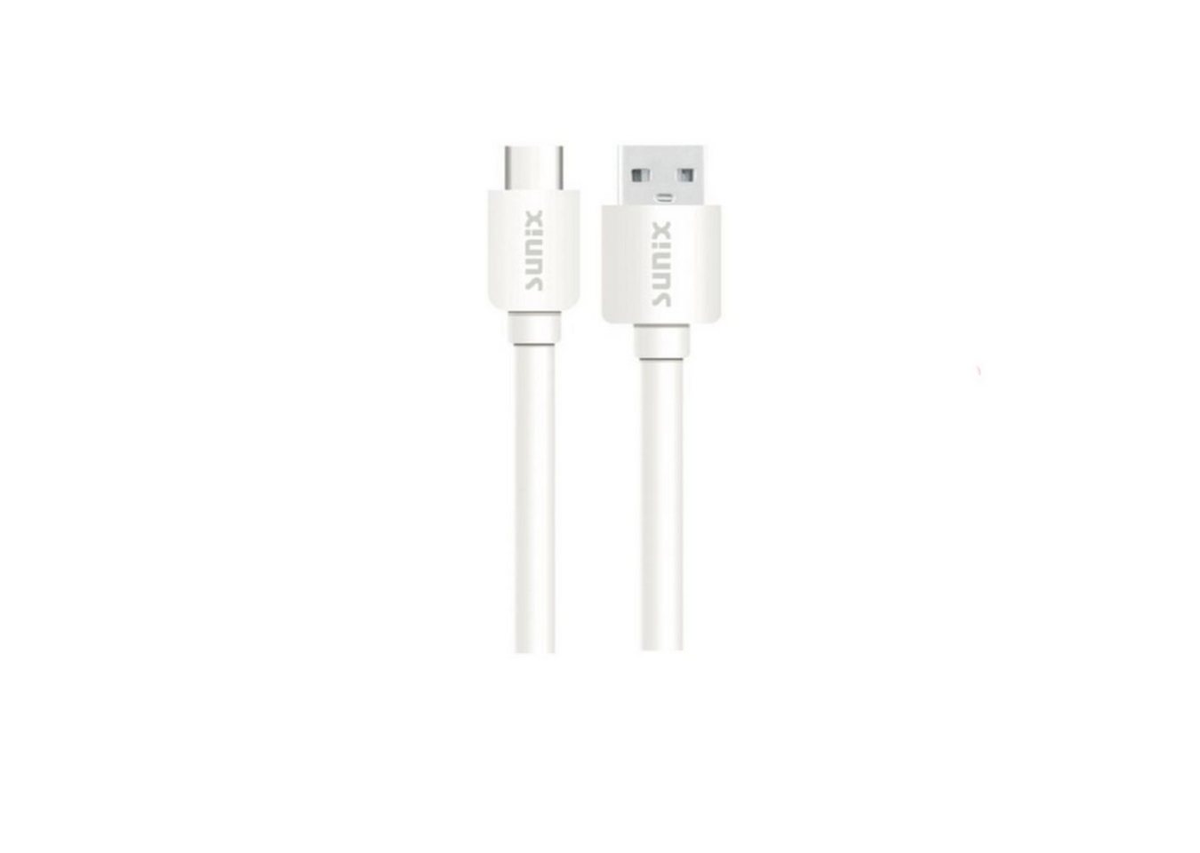 Sunix Sunix 1,2m Ladekabel Typ-C Anschluss Ladegerät Daten Transfer USB Weiß USB-Kabel, USB-C von Sunix