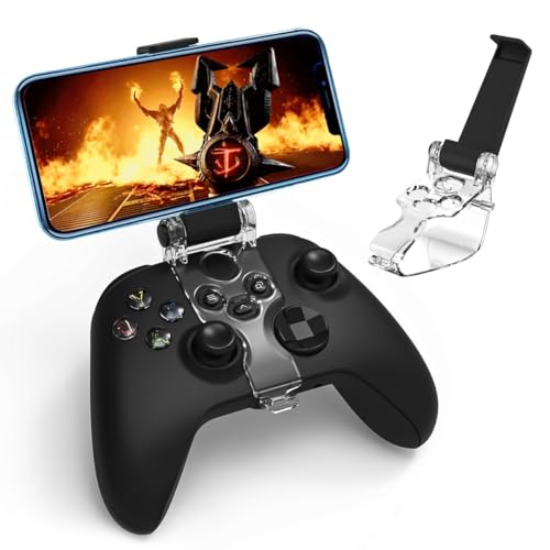 Xbox Series X Controller Phone Mount Holder, Xbox Series X Controller Mobile Gaming Clip Adjustable Xbox Series X Gaming Phone Holder Clamp Foldable Mobile Phone Bracket Clip for Xbox Series S/X Black von Sunmike