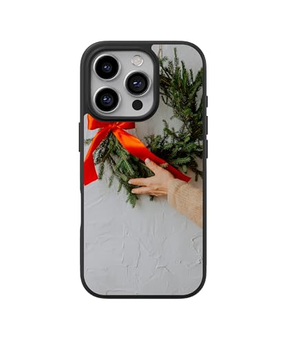 Sunny-Case 2D Case Handyhülle Kranz Tannen Weihnachten Nr.106 Gummi Rand Schutz Cover Bumper kompatibel mit iPhone 16 Plus von Sunny-Case