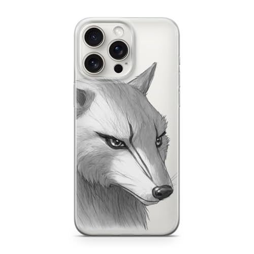 Sunny-Case Handy Hülle Schutz Transparent kompatibel mit Samsung A73 Fuchs Zeichnung Bleistift Schnauze M32 von Sunny-Case