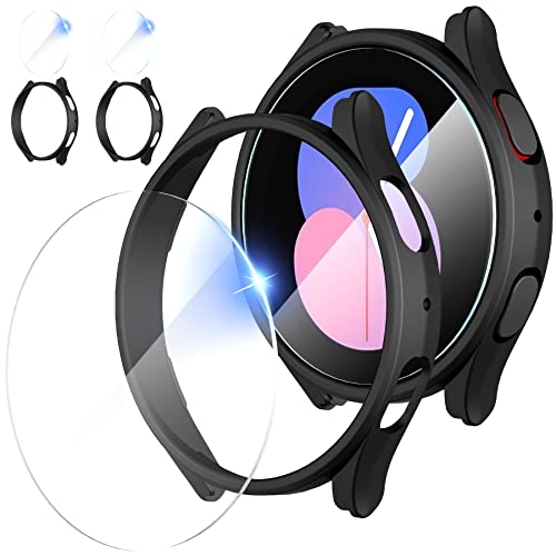 Diruite Hülle für Samsung Galaxy Watch 5 40mm Schutzhülle+Schutzfolie, Härte PC Slim Stoßfeste Schutzhülle für Galaxy Watch 5 40mm Schutz Case*2+Glas Schutzfolie*2 Diruite Hülle für Samsung Galaxy Watch 5 40mm Schutzhülle+Schutzfolie, Härte PC Slim Stoßfeste Schutzhülle für Galaxy Watch 5 40mm Schutz Case*2+Glas Schutzfolie*2 von Suoman