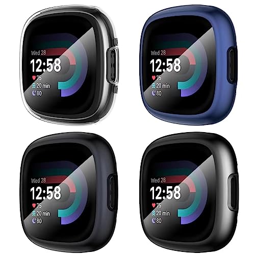 Diruite 4-Stück Schutzfolie für Fitbit Versa 4/Sense 2 Schutzhülle, HD Stoßfestes Weiche TPU Cover Vollschutz Display Schutz Hülle für Fitbit Versa 4/Sense 2 Schutz Case Diruite 4-Stück Schutzfolie für Fitbit Versa 4/Sense 2 Schutzhülle, HD Stoßfestes Weiche TPU Cover Vollschutz Display Schutz Hülle für Fitbit Versa 4/Sense 2 Schutz Case von Suoman