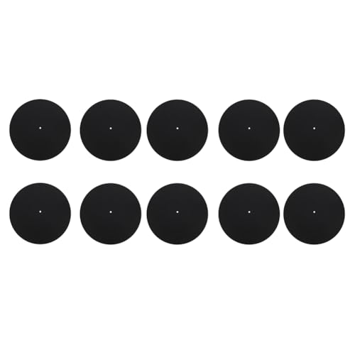 Suoumwa 10 Stück Ultra-Dünne Anti-Static LP Vinyl Plattenspieler Pad für Phonographen Flache Weiche Matte Schallplatten Slipmat Mat Pad von Suoumwa