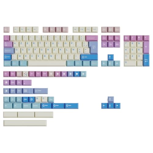 Suoumwa 150 Tasten Tastenkappen PBT-Material Tastatur-Tastenkappen Cherry-Profil Sublimations-Tastenkappe für die Meisten Mechanischen Tastaturen D von Suoumwa