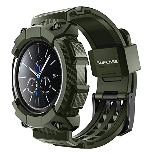 SUPCASE Armband für Galaxy Watch 3 [45mm] Robust Hülle Ersatzarmband Sport Band Bumper Case Schutzhülle [Unicorn Beetle Pro] (Grün) von SupCase