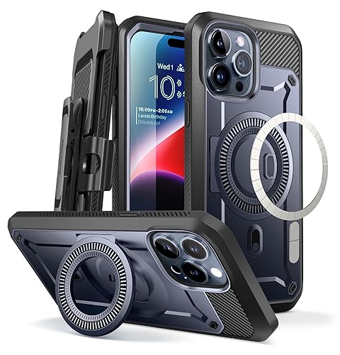 SUPCASE Unicorn Beetle Pro Mag Hülle für iPhone 15 Pro (6.1''), mit Displayschutz, Ständer und Gürtelclip, Kompatibel mit MagSafe (Mountain) von SupCase