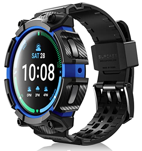 SUPCASE Unicorn Beetle Pro Series Hülle für Galaxy Watch 5 Pro 45mm 2022 Version, robuste Schutzhülle mit Riemenstreifen (dunkelblau), TPU PC von SupCase