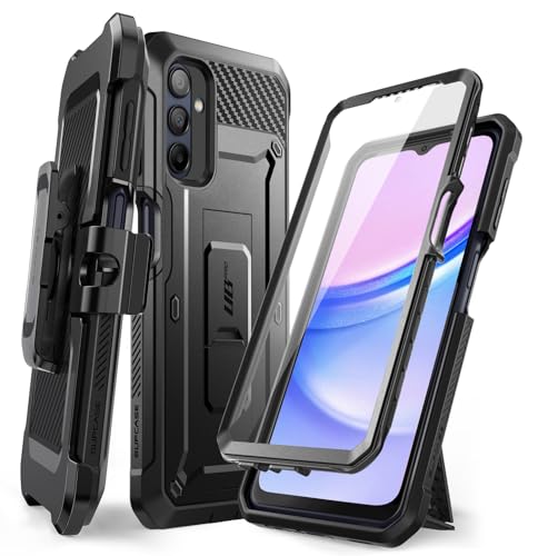 SUPCASE Unicorn Beetle Pro für Samsung Galaxy A15 Hülle mit Displayschutzfolie [Integrierter Ständer & Gürtelclip] [Schutz in Militärqualität] 360 Full Body Rugged Phone Case für Galaxy A15 5G (2024), von SupCase