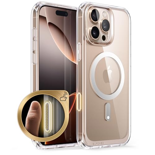 SupCase für iPhone 16 Pro Hülle 6.3'' Kompatibel mit MagSafe Slim Handyhülle Dünn Case Durchsichtig Schutzhülle Backcover [Unicorn Beetle Mag] Handy Hülle für iPhone 16 Pro 2024 (Durchsichtig) von SupCase