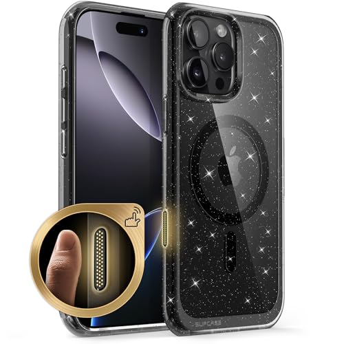 SupCase für iPhone 16 Pro Max Hülle 6.9'' Kompatibel mit MagSafe Slim Handyhülle Dünn Case Durchsichtig Schutzhülle Backcover [Unicorn Beetle Mag] Handy Hülle für iPhone 16 Pro Max 2024 (GSchwarz) von SupCase