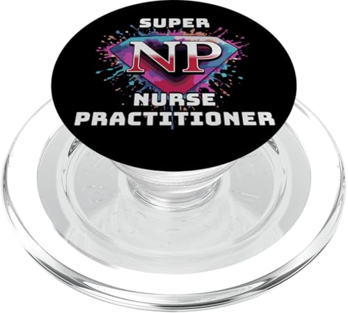 Super Nurse Practitioner, unterstützende Kunst PopSockets PopGrip für MagSafe von Super Jobs Apparel