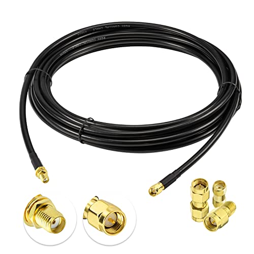 Superbat SMA Verlängerungskabel 5m WLAN Antenne SMA auf SMA RG8X Kabel Antennenkabel+ 3 Stück RF Koaxial SMA Adapter Kit für WiFi Antenne,4G LTE, 5G Modem,Router, Ham Radio/GPS/WiFi/SDR Ausrüstung Superbat SMA Verlängerungskabel 5m WLAN Antenne SMA auf SMA RG8X Kabel Antennenkabel+ 3 Stück RF Koaxial SMA Adapter Kit für WiFi Antenne,4G LTE, 5G Modem,Router, Ham Radio/GPS/WiFi/SDR Ausrüstung von Superbat