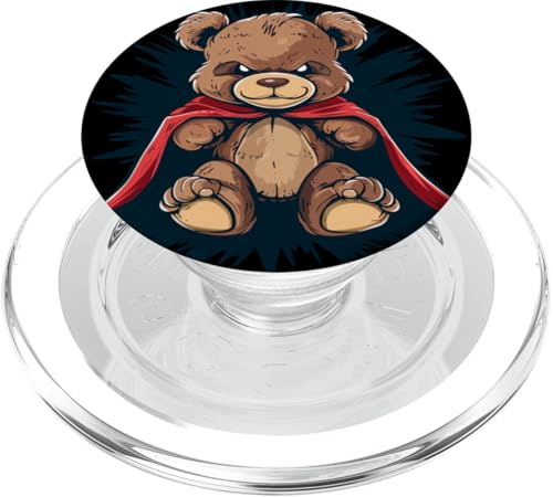 Hero Teddy mit Umhang PopSockets PopGrip für MagSafe von Superhero Teddy Bear Outfit