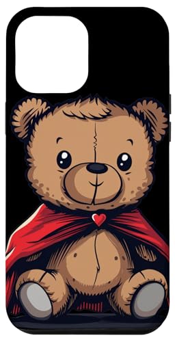 Hülle für iPhone 12 Pro Max Awesome Hero Teddy mit Umhang für Bärenliebhaber von Superhero Teddy Bear Outfit