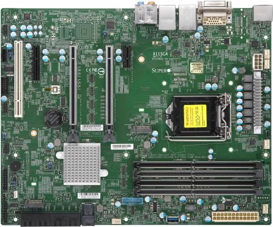 Super Micro SUPERMICRO X11SCA - Motherboard - ATX - LGA1151 Socket - C246 - USB 3,1 Gen 1, USB-C Gen2, USB 3,1 Gen 2 - 2 x Gigabit LAN - Onboard-Grafik (CPU erforderlich) - HD Audio (MBD-X11SCA-B) von Supermicro