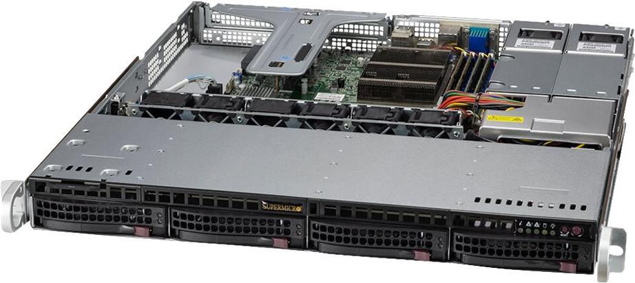 Supermicro UP SuperServer 510T-MR - Server - Rack-Montage - 1U - 1-Weg - keine CPU - RAM 0 GB - SATA - Hot-Swap 8.9 cm (3.5") Schacht/Sch�chte - keine HDD - AST2600 - GigE - kein Betriebssystem - Monitor: keiner - Schwarz von Supermicro