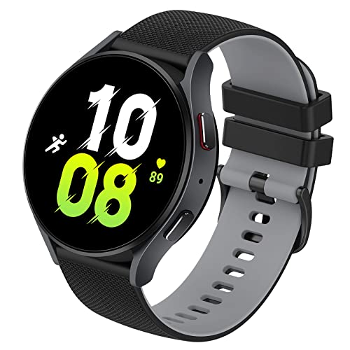 Supore Armband für Galaxy Watch 6/5 44mm 40mm, 20mm Karierte Silikon Sport Armband für Galaxy Watch 7/Galaxy Watch 4 44mm 40mm/Galaxy Watch 5 Pro 45mm von Supore