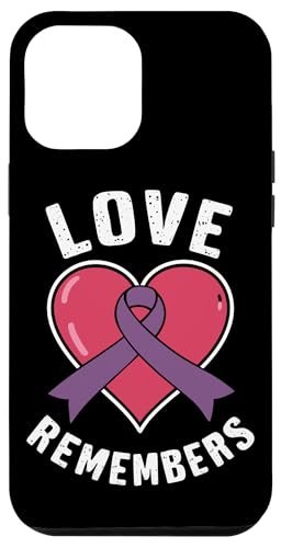 Hülle für iPhone 15 Pro Max Memory Loss Caregivers Fundraising Purple Ribbon Alzheimer von Support Alzheimers Alzheimers Awareness Dementia