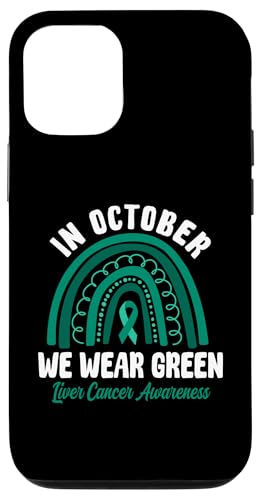 Hülle für iPhone 13 Pro Leberkrebs-Bewusstsein Boho-Regenbogen-grünes Band von Support Liver Cancer Awareness Month Design