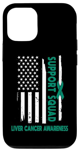 Hülle für iPhone 14 Amerikanische Flagge Leberkrebs Awareness Support Squad America von Support Liver Cancer Awareness Month Design