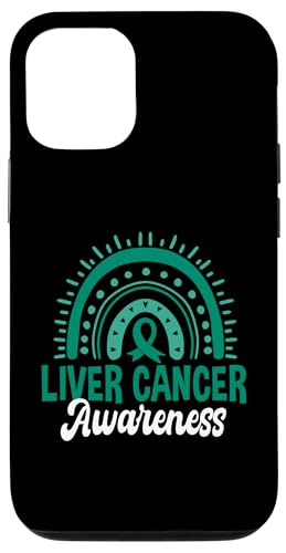 Hülle für iPhone 14 Leberkrebs-Bewusstsein Boho Rainbow Wear grünes Band von Support Liver Cancer Awareness Month Design